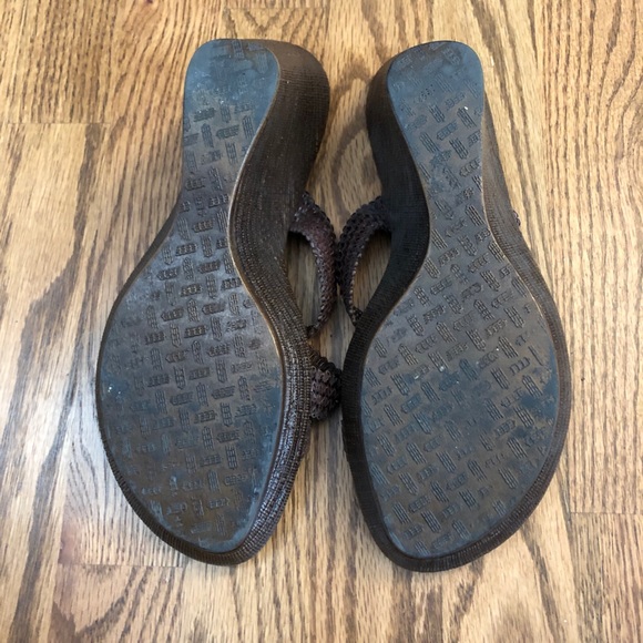 Brown Wedge Sandals - Picture 3 of 4